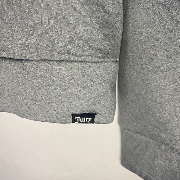 Juicy Couture Sport Cowl Neck Sweater Sweatshirt Heather Gray size Medium EUC - Picture 2 of 8
